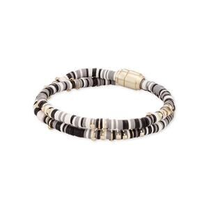 NWT Kendra Scott Reece Wrap Bracelet Choker 14K Plated Black/Gray Boho Hippie